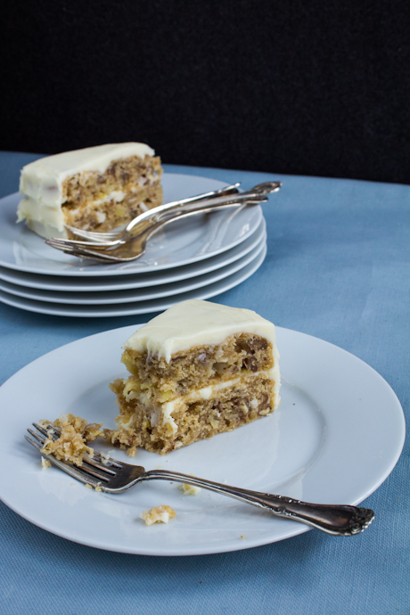30. Hummingbird cake, sliced & ready to eat