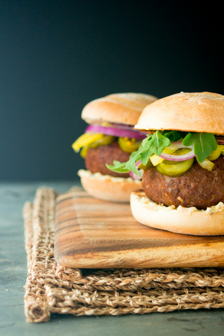 Montreal spiced beef burgers