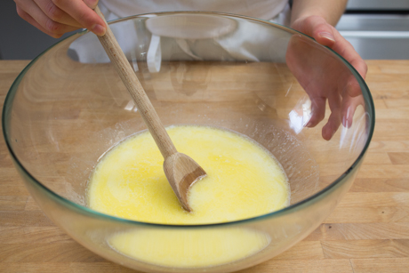 1. Making dough for holiday monkey bread