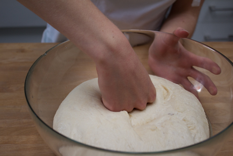 13. Punch down dough