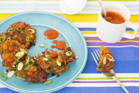 Kale and Sweet Potato Fritters