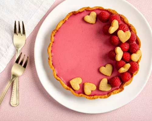 Raspberry Panna Cotta Tart
