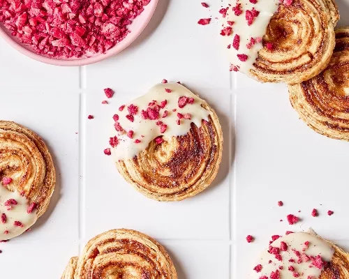 Raspberry Puff Pastry Cookies